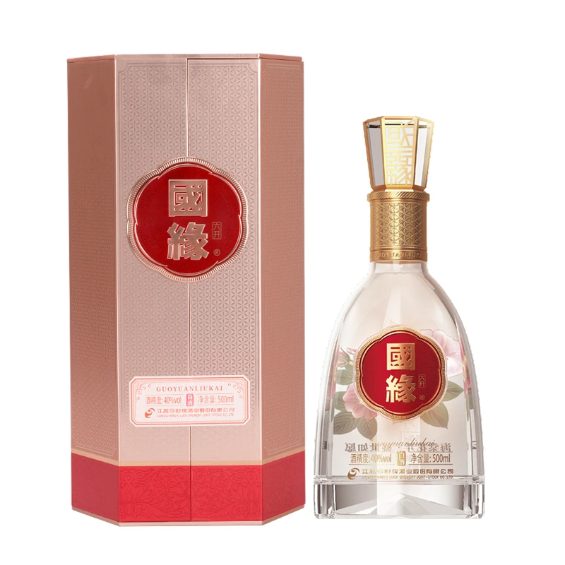 今世缘40度国缘六开500ml*1瓶香型白酒商务酒水醇厚型40度500ml