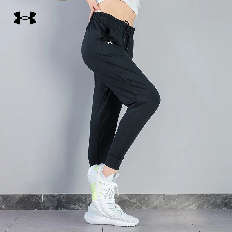 安德玛春秋女子速干透气宽松薄款健身瑜伽跑步运动休闲束脚长裤子