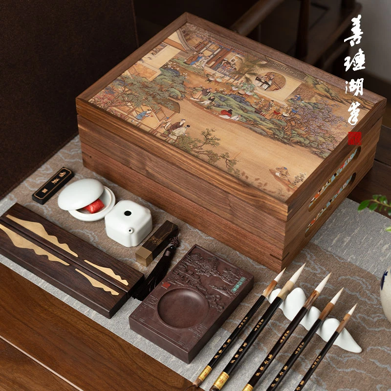 【官方正品】岁聿云暮 文房四宝套装端砚笔墨纸砚毛笔书法送礼