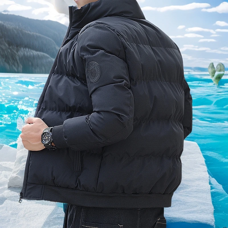 男士新款棉衣秋冬季青年立领棉服男装加厚防寒保暖短款上衣服棉袄