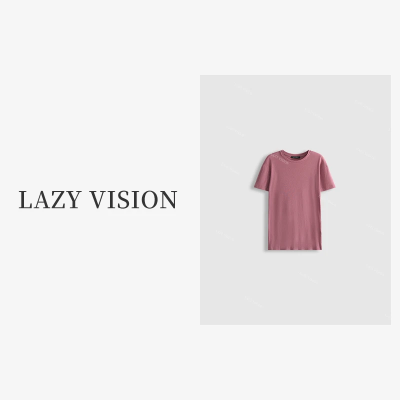 LAZYVISION强捻T纯色春夏舒适百搭短款女装T恤ZMD-11997小小