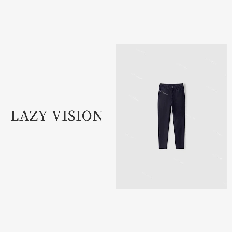 LAZYVISION秋冬新款卡拉直筒百搭牛仔裤ZM2-7979+ZM2-7978小小