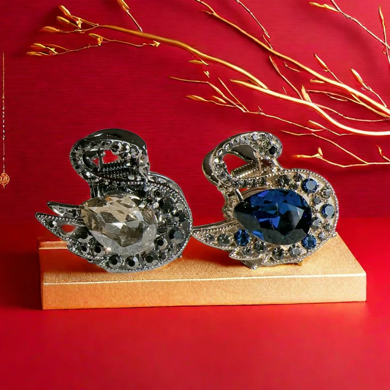 小抓夹刘海小夹子气质时尚网红百搭精致韩版可爱成人蓝色复古素款