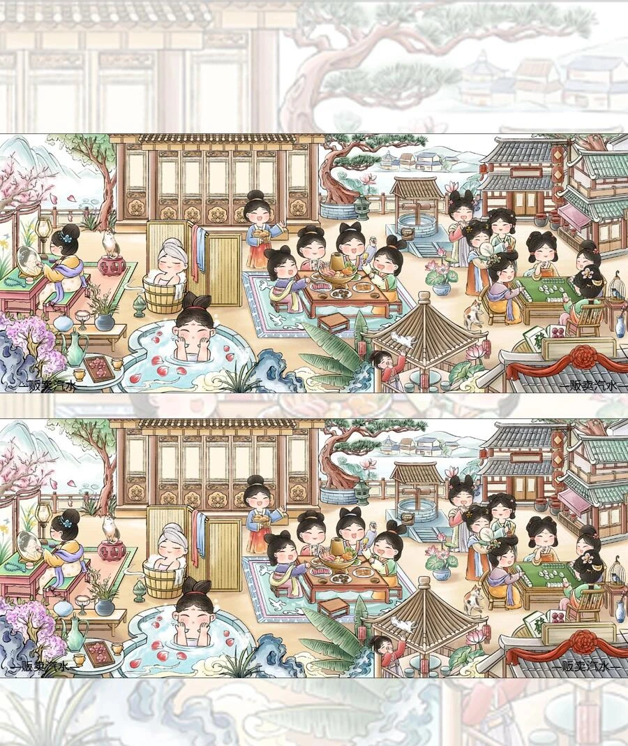 【小仙女的周末】八代背板 古风DIY数字油画丙烯手工装饰画