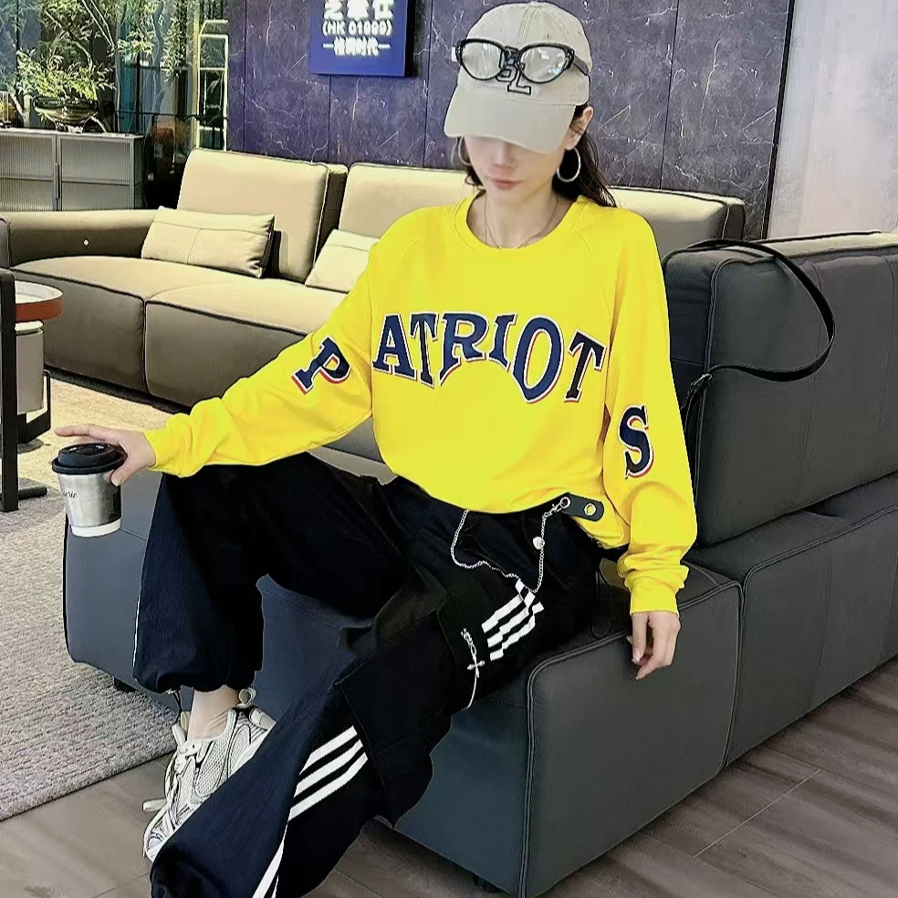 NH秋季9528新款圆领下摆抽绳卫衣女款