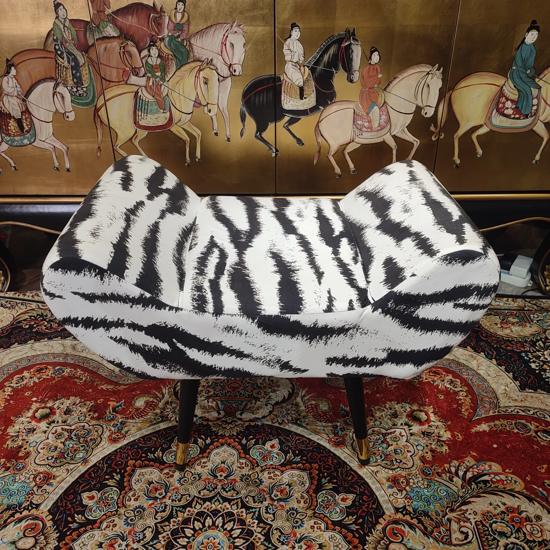 鞋凳换鞋凳沙发凳火烈鸟金刚鹦鹉图案