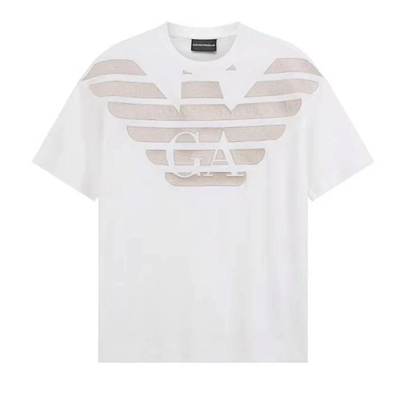 EMPORIO ARMANI阿玛尼男士莱赛尔纤维时尚T恤衫潮流印花圆领短袖