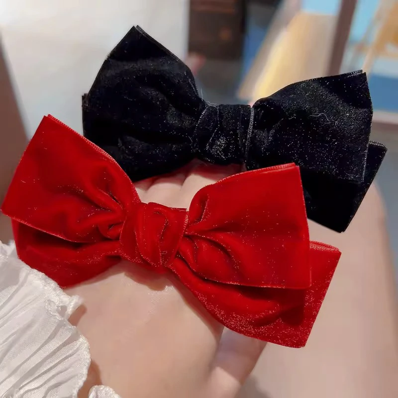 韩系高颜值丝绒蝴蝶结发圈秋冬新款气质扎马尾丸子头小肠圈头绳女