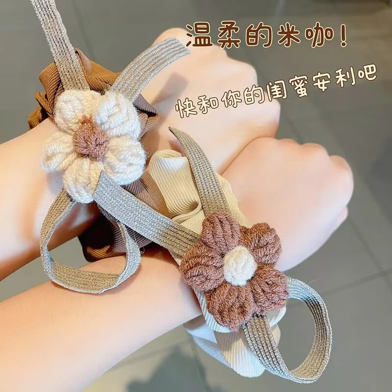 非金属布艺发饰 大肠发圈闺蜜温柔气质扎马尾蝴蝶结发绳头绳头饰