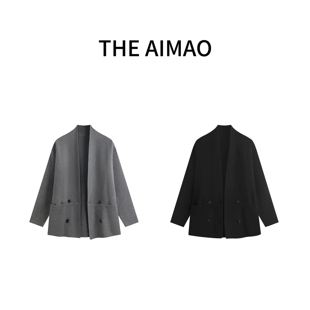 【THE AIMAO】绅雅都市通勤百搭气质绵羊毛风衣外套XYX80999