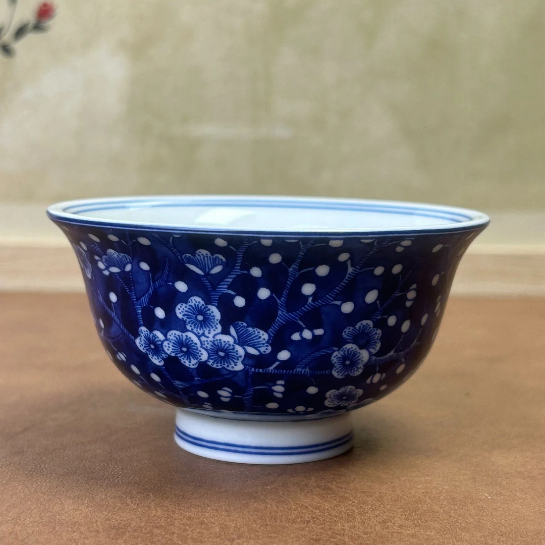 景德镇陶瓷高颜值高品质七丞堂缠枝冰梅主人杯家用纯手工高级茶具