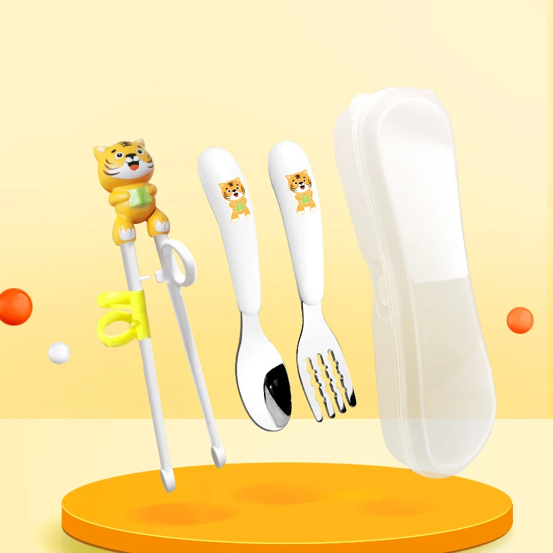 儿童筷子练习筷幼儿吃饭专用小老虎训练筷小孩辅助学习筷母婴用品