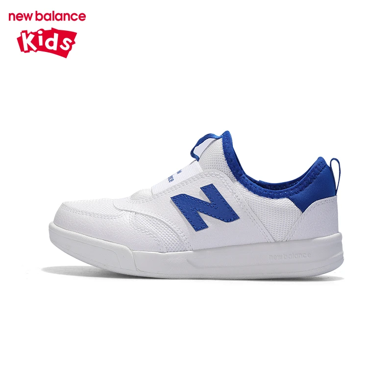 NEW BALANCE儿童简约板鞋小童弹性魔术贴中童松紧带PT300运动鞋