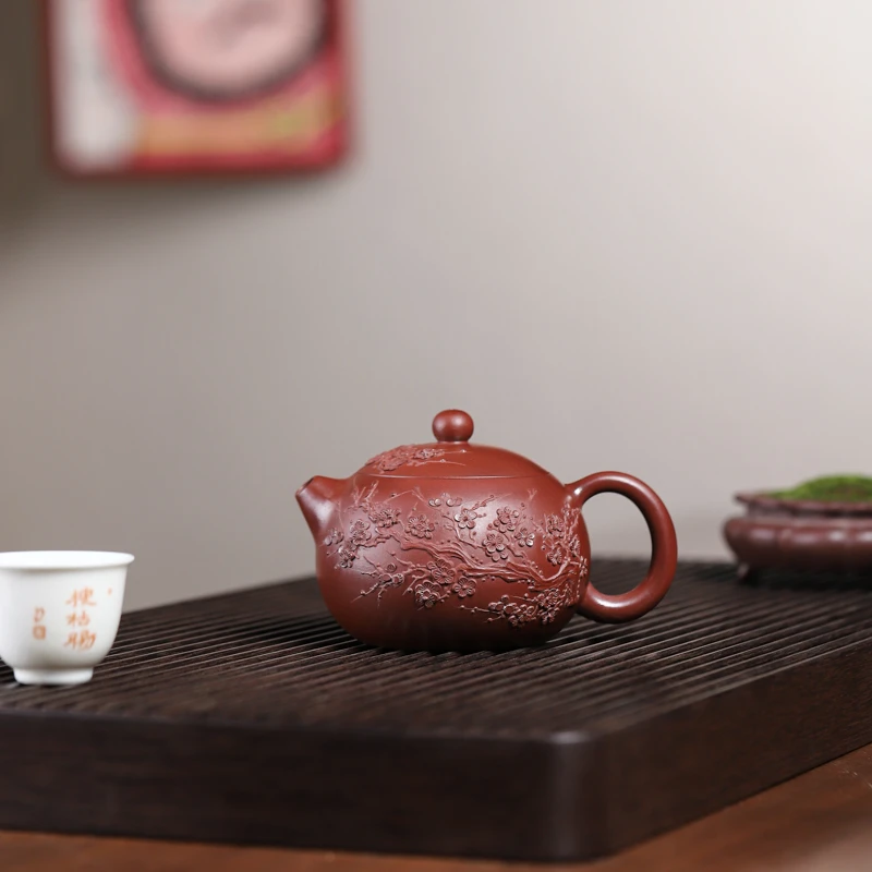 百世堂宜兴原矿紫砂老紫泥暗香西施壶300c