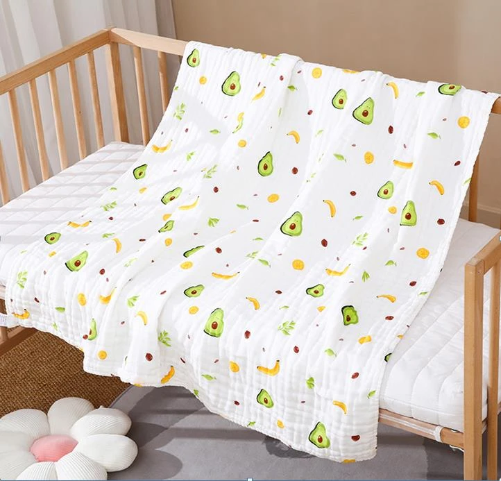 4层婴儿浴巾新生四层纯棉纱布超柔吸水洗澡初生宝宝成人大浴巾