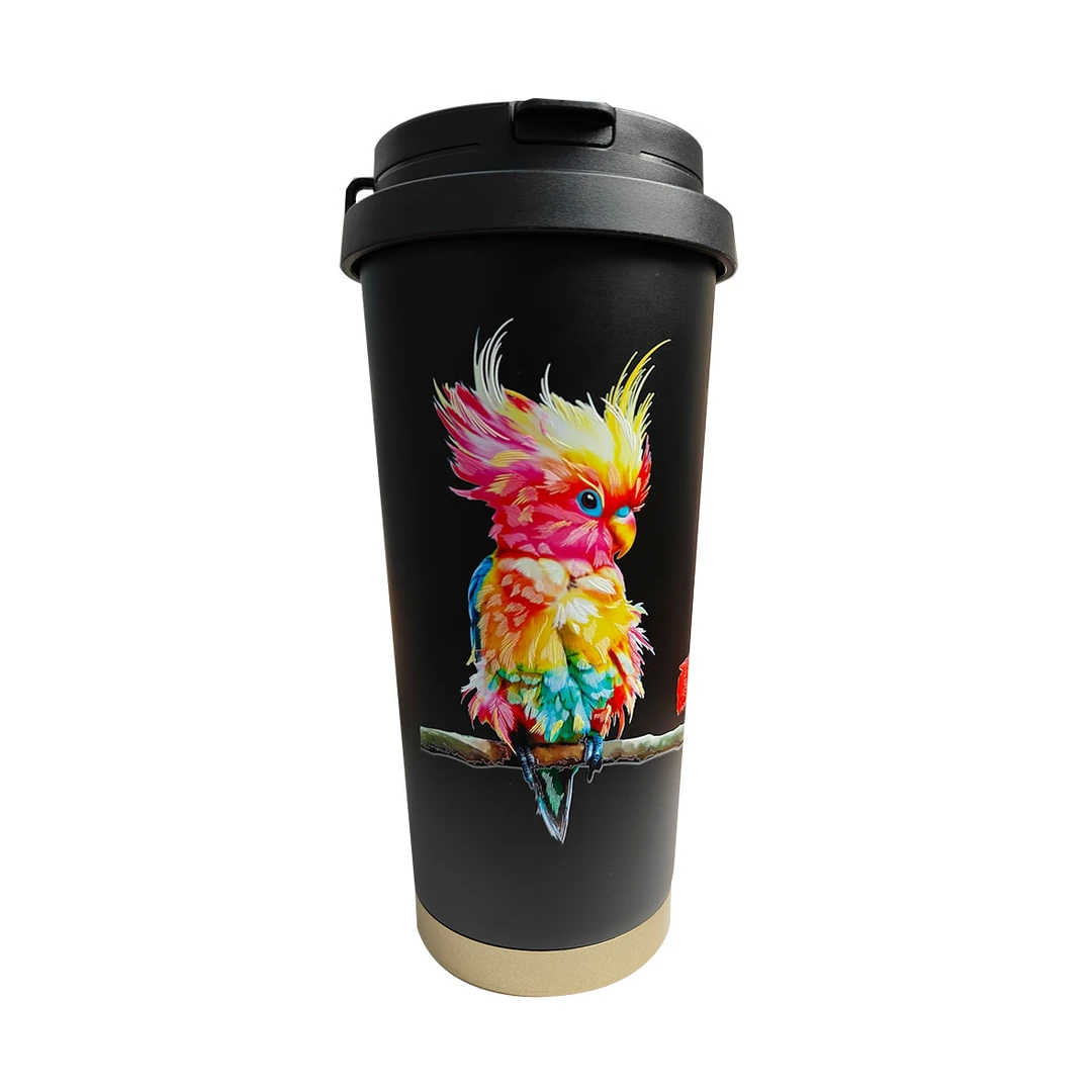 保温杯 （奋斗的小鸟）陶瓷内胆  高端定制 企业定制 一滴墨杯子家