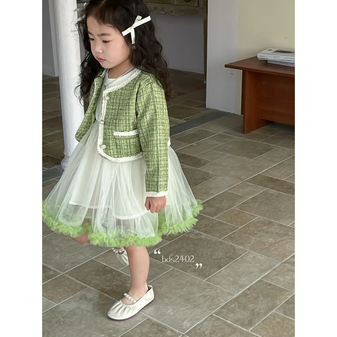 1171女童外套春秋季新款洋气小香风上衣小女孩气质开衫套装