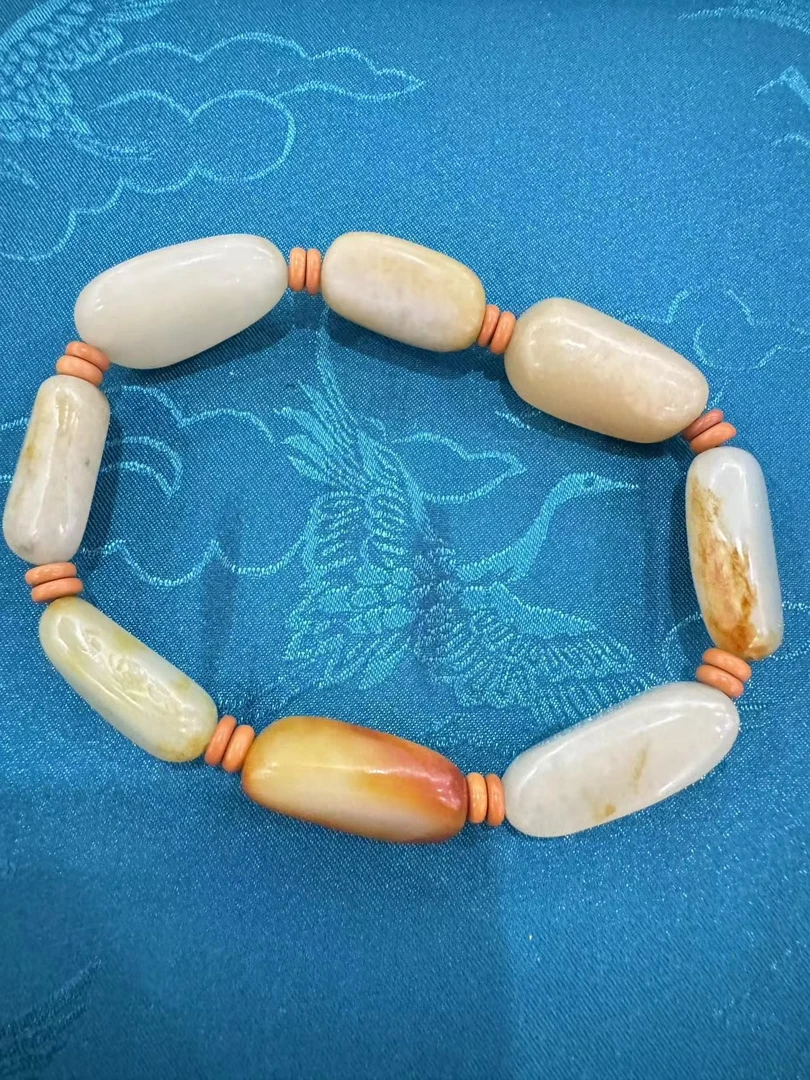 【国文古物】和田玉手串