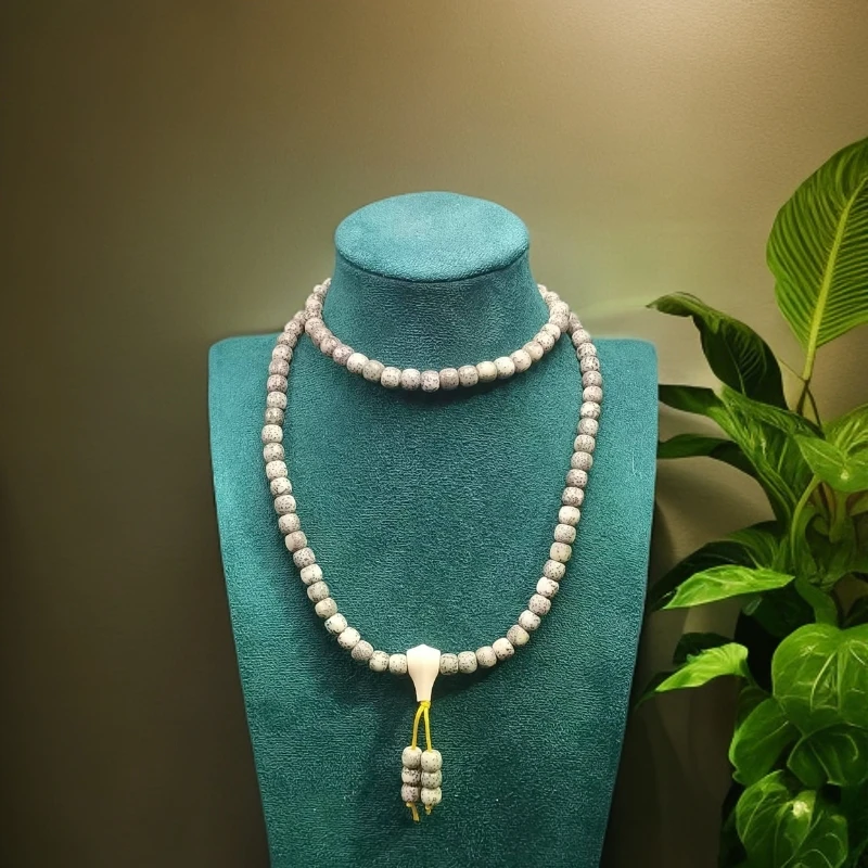 B294星月菩提黑冰绿幽灵大留白卡7×6配南椰子鲨鱼背三通108