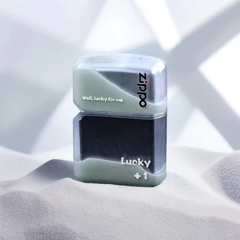 ZIPPO打火机 夜光流沙白 常规套壳煤油打火机 DYJ1