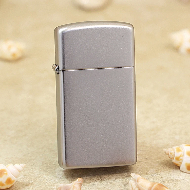 ZIPPO打火机 1605光板 缎砂镀铬窄机 煤油打火机 MBJ1
