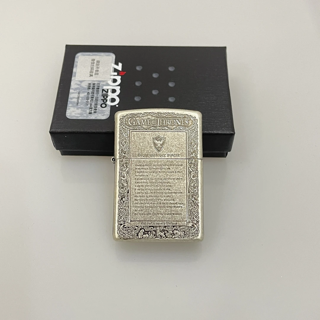 ZIPPO XX 古银冰与火之歌 五面满雕常规打火机 DY9920QT