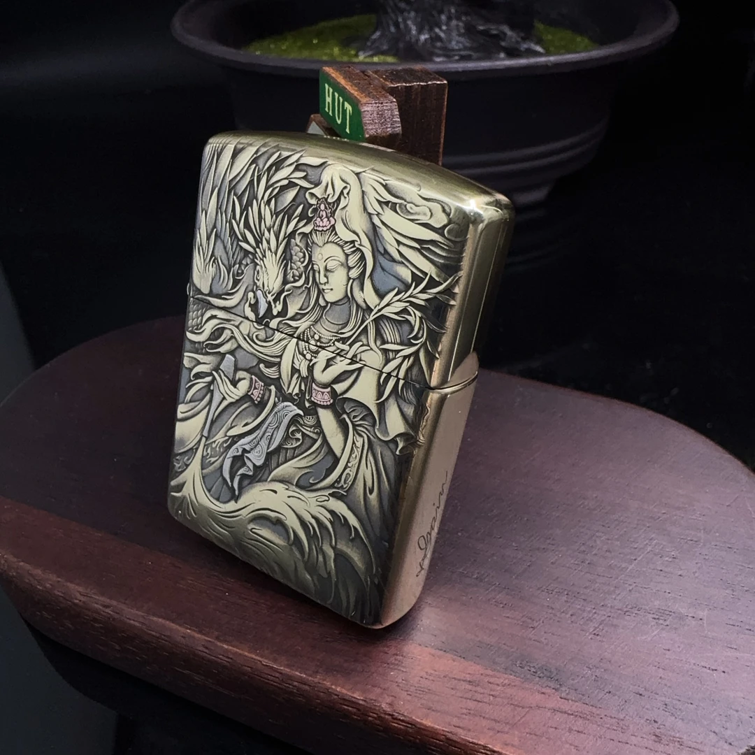 ZIPPO打火机  玉凤观音 168盔甲煤油打火机 DYJ1