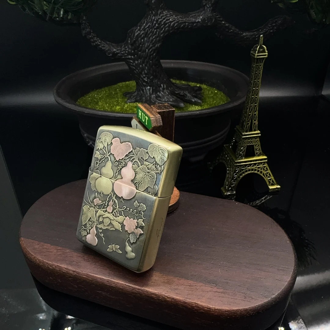 ZIPPO打火机  镶嵌葫芦 168盔甲煤油打火机 DYJ1