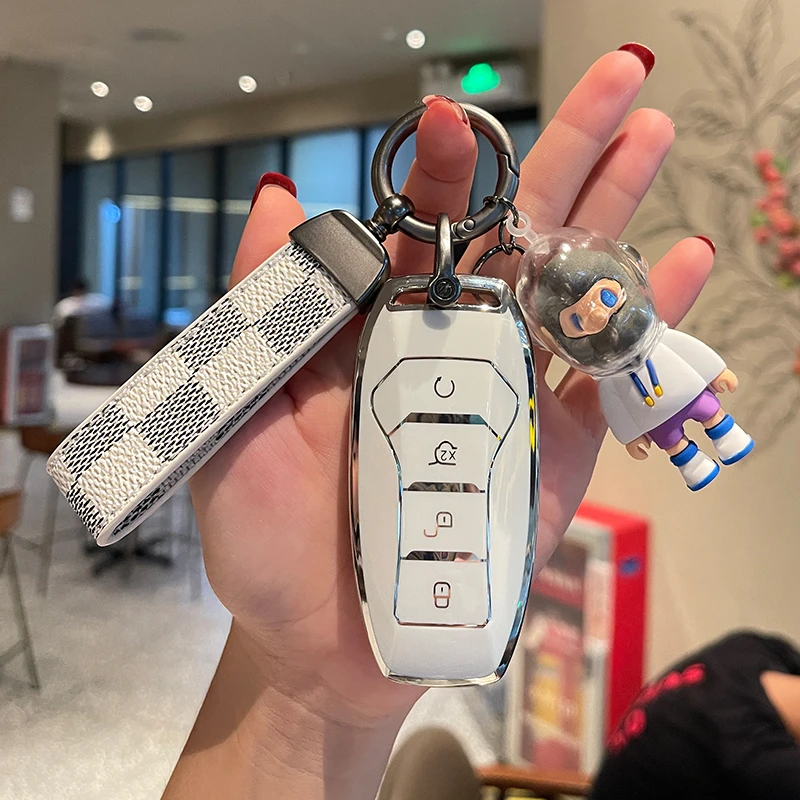 适用比亚迪海豚钥匙套唐宋plusdmi汉ev元plus秦plusdmi宋pro卡通