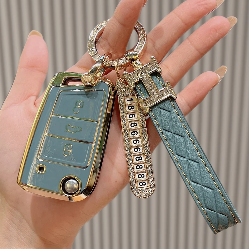 适用于大众钥匙包套壳扣途观L高尔夫7凌渡速腾途昂朗逸宝来探岳女