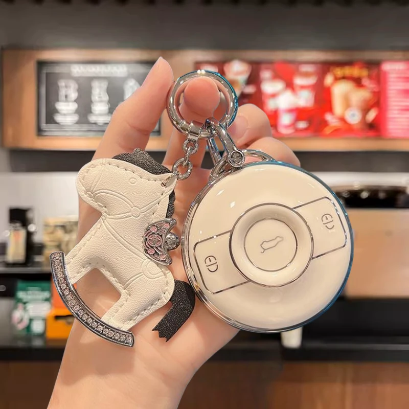 适用奔驰smart精灵一号钥匙套精灵#1号3号Pro斯玛特车包壳24扣女