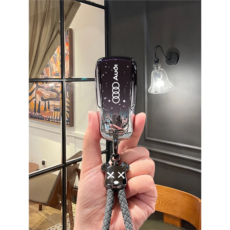 24款奥迪A4L钥匙套A6L/Q5L/A3L车q3/q7壳Q2L/A7L扣a8/q4etron专用