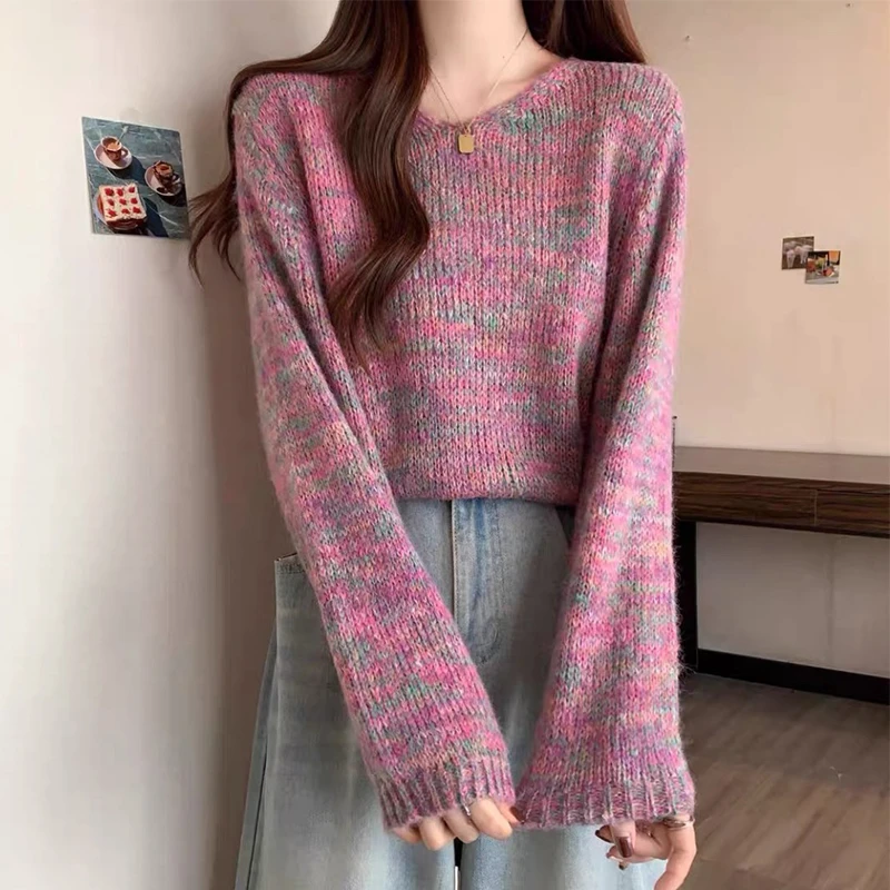 香朵儿软糯慵懒风气质针织衫2025春秋季新款网红洋气炸街女装上衣