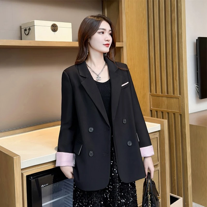 小香风上班族通勤风女装西装外套2025春秋新款高级纽扣小西服上衣