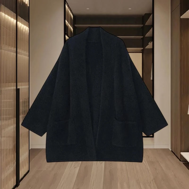 2025年秋冬季新款韩版时尚百搭针织衫女小个子高级感纯色洋气上衣