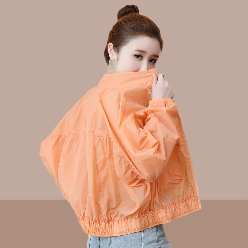 防晒衣女短款外套宽松2025夏季新款韩版小个子休闲防晒服衫夹克女