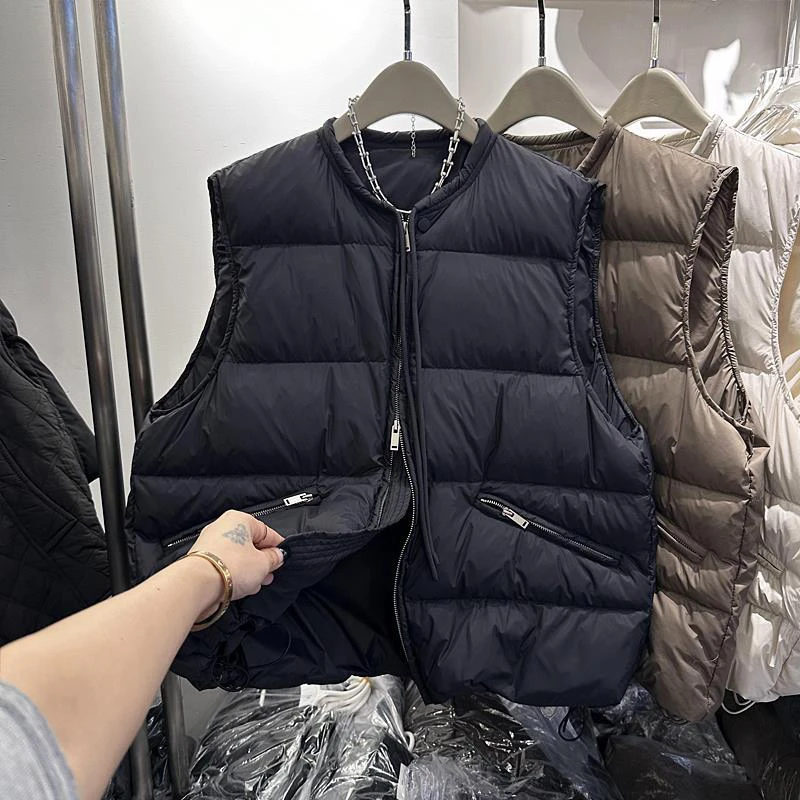 香朵儿时髦小个子保暖马夹2025秋冬新款休闲百搭通勤女装坎肩背心