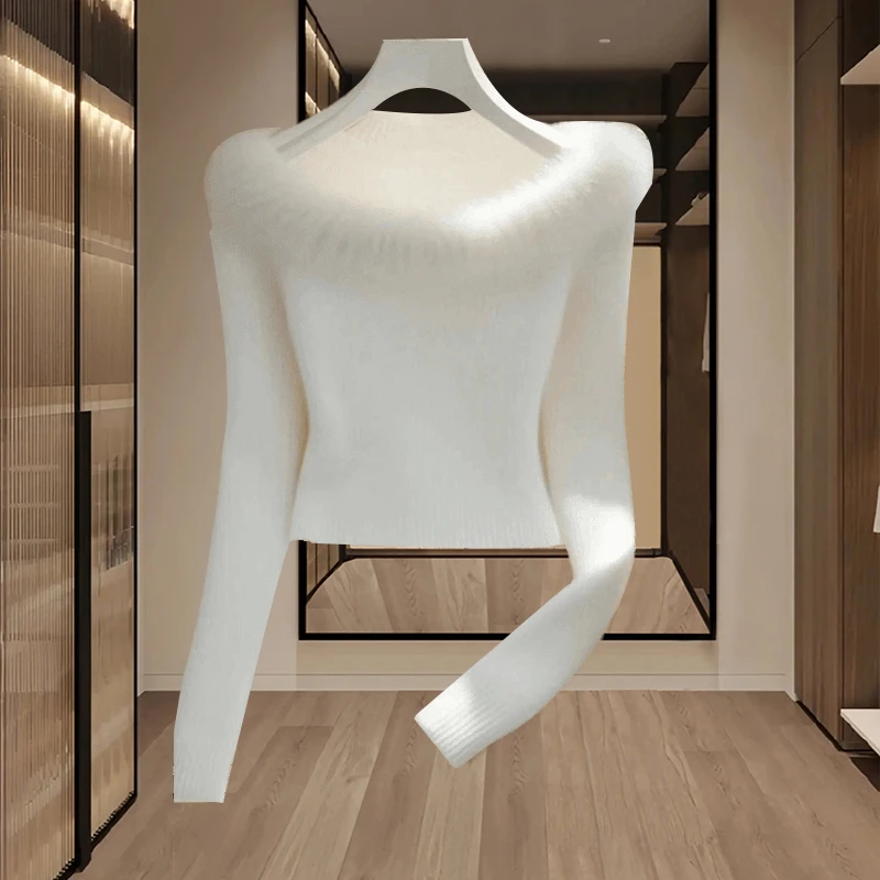 香朵儿小众高级轻奢品质女装针织衫2025春秋新款修身洋气减龄上衣
