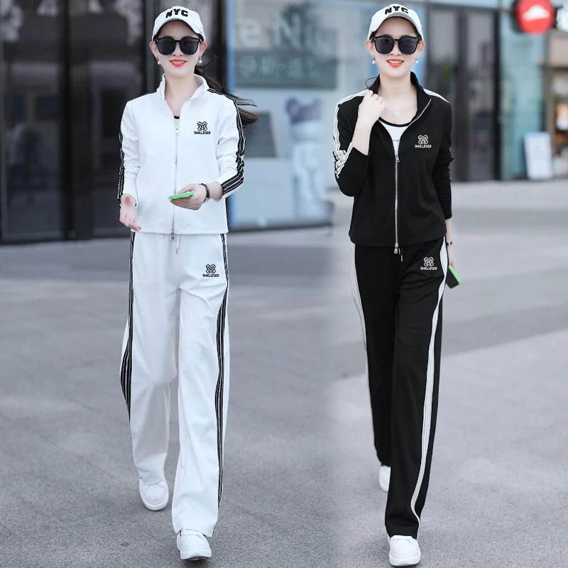 休闲时尚运动套装女士2025春秋新款显瘦洋气减龄小个子卫衣两件套