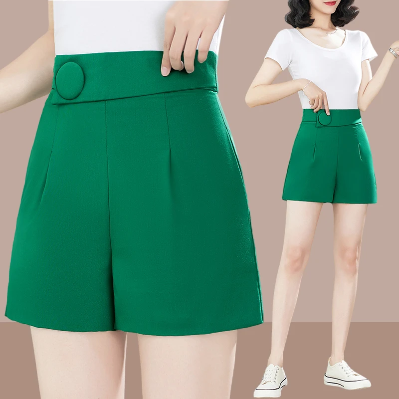 西装短裤女夏季薄款2025新款爆款裤子高腰遮肉百搭休闲a字阔腿裤