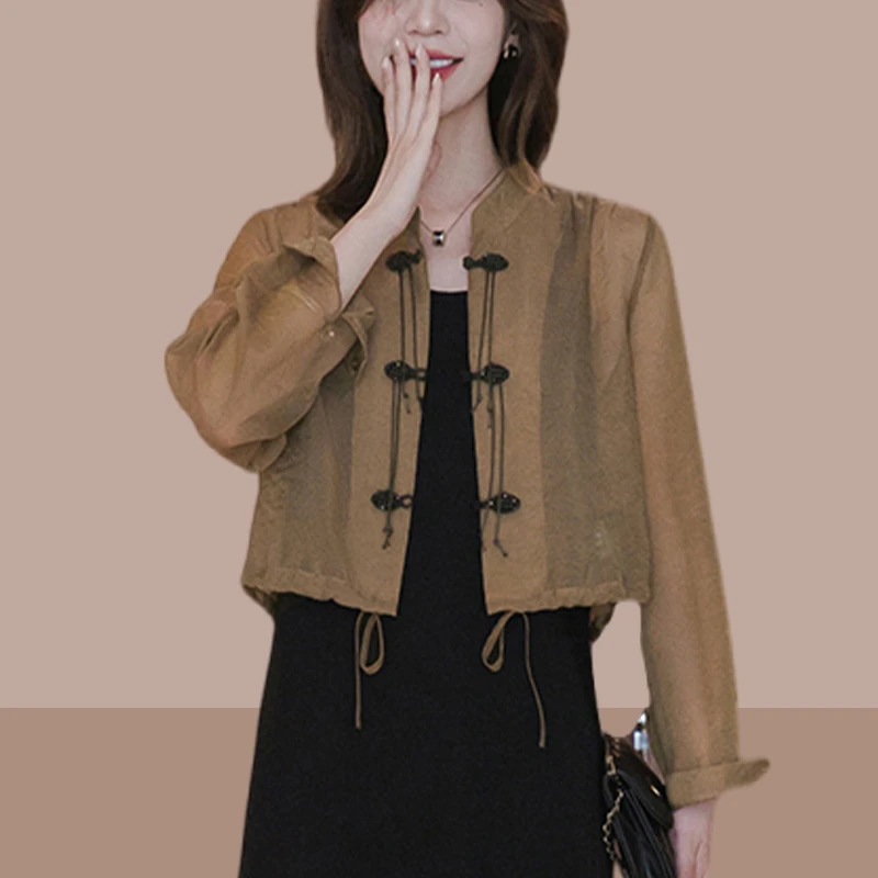 新中式盘扣女防晒外套2025夏季新款时尚潮流国风气质百搭女装上衣