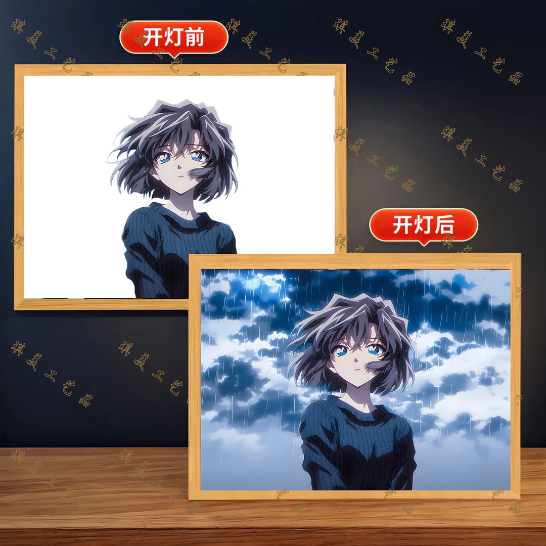 名侦探柯南灰原哀灯光画工藤怪盗基德周边diy贝尔摩德生日礼物