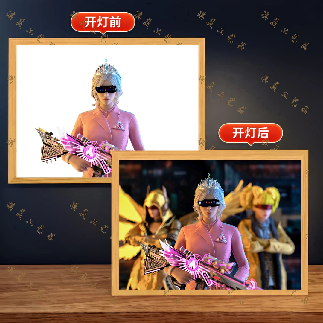 和平精英灯光画动漫周边装饰台灯小摆件小夜灯游戏周边礼物男女生