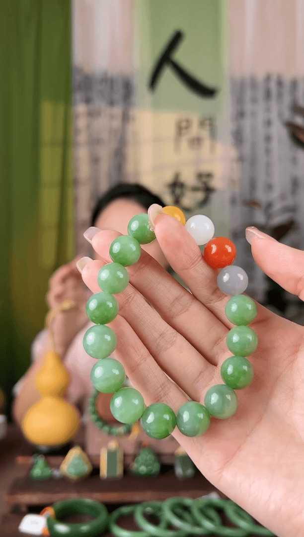【闪购商品】和田玉C12-未镶嵌碧玉手串