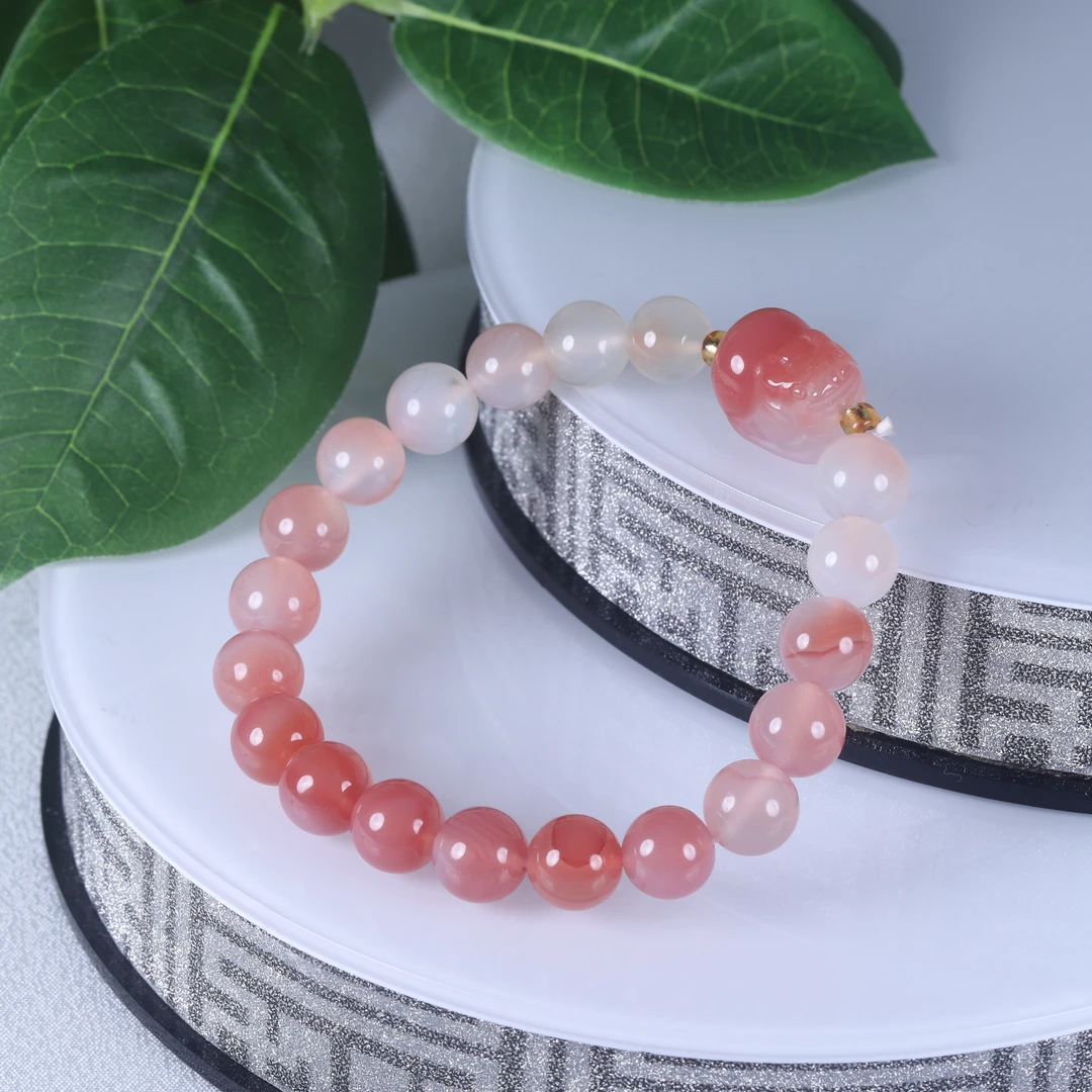 【汪氏珠宝】玛瑙时尚手串 约8-9mm L 2007-F009