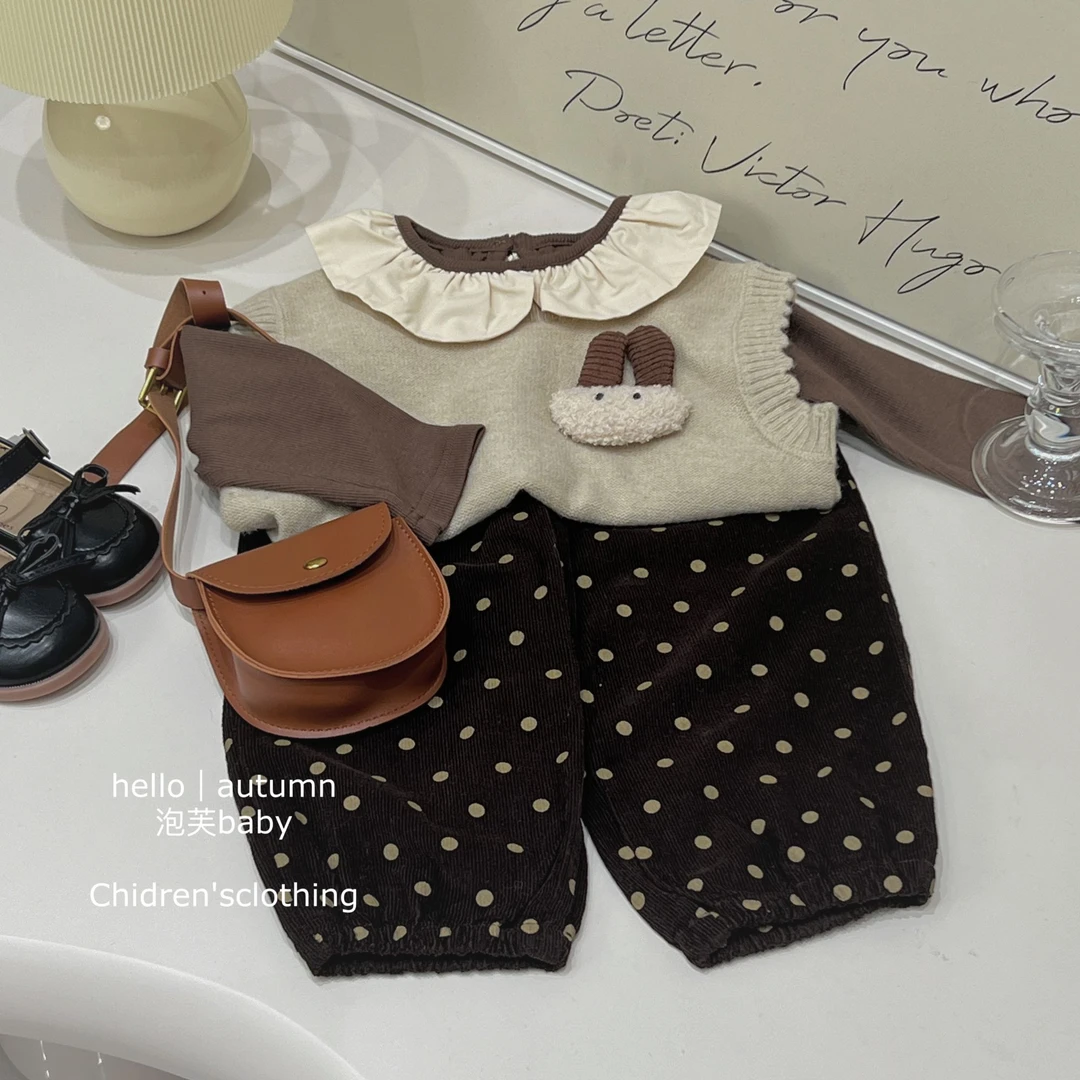 现现在仓女童套装秋装2024新款儿童洋气小女孩衣服休闲三件套春秋