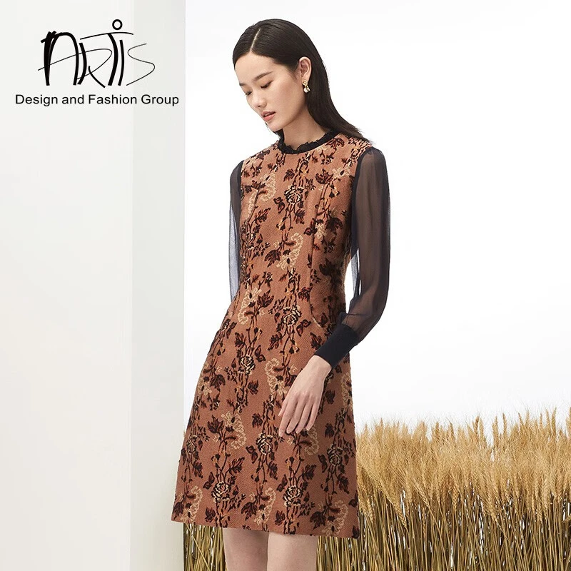 雅迪斯ARTIS女装 拼接绣花连衣裙AR5117053-141