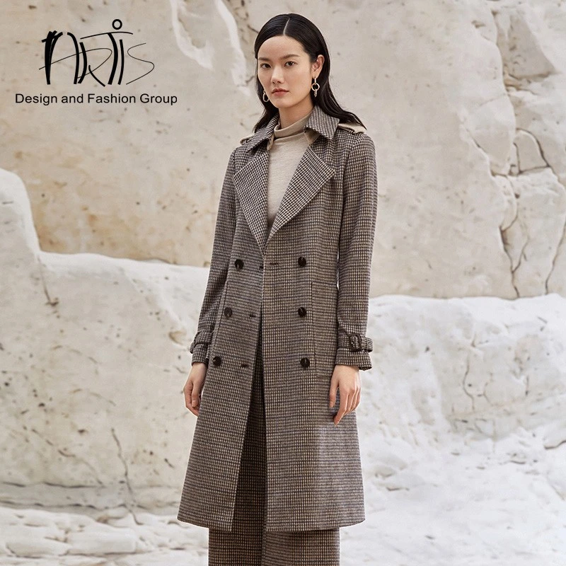 ARTIS雅迪斯女装 千鸟格纹风衣外套AR5119010-094