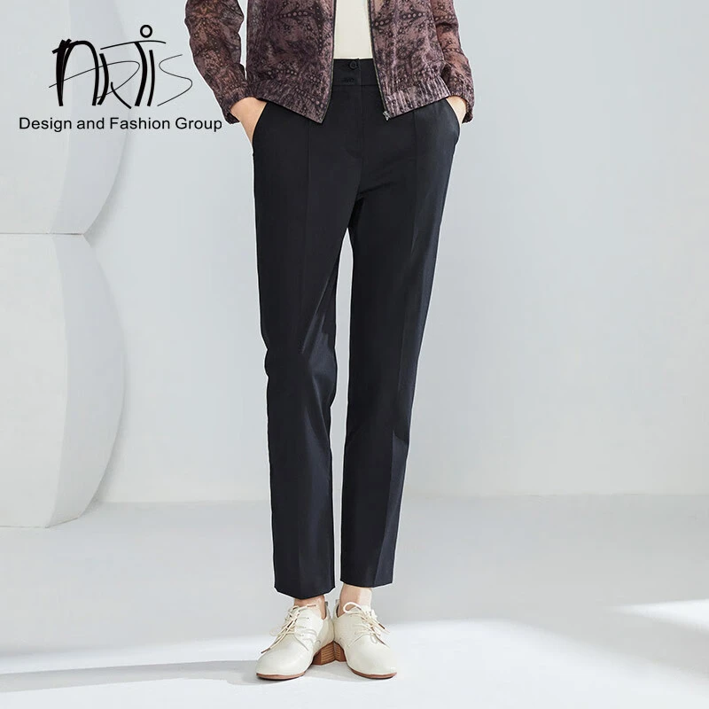雅迪斯ARTIS女装 休闲百搭直筒小黑裤AR5414037-185