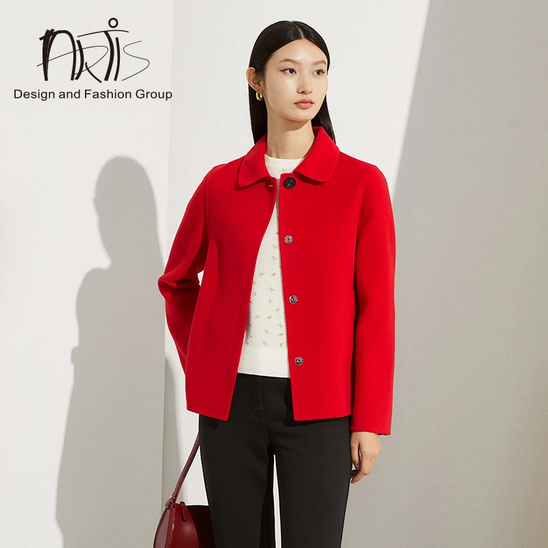 ARTIS女装 魅力红色羊毛大衣AR5613307-078